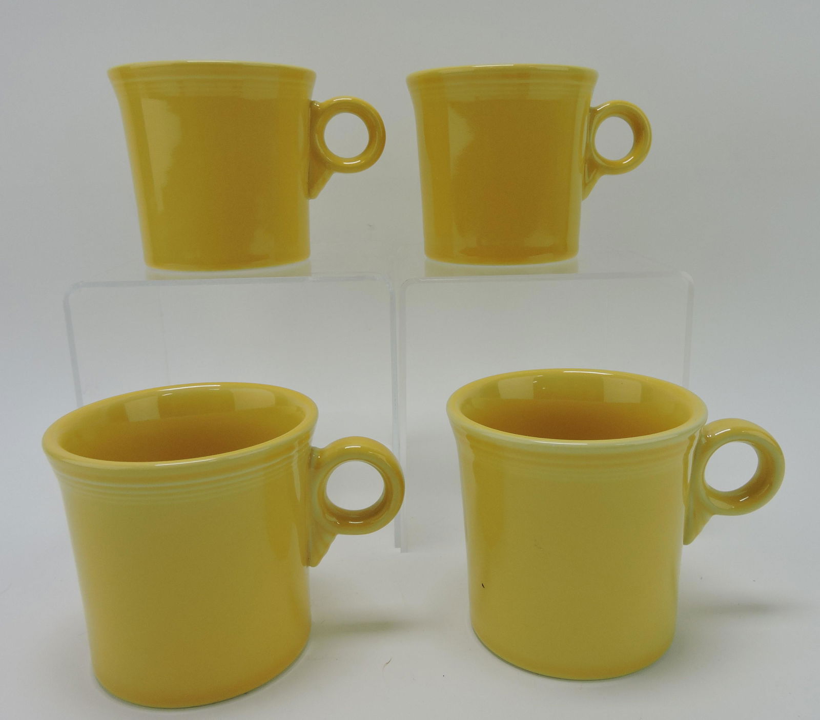 Fiesta Post 86 set of 4 ring handled: mugs, sunflower