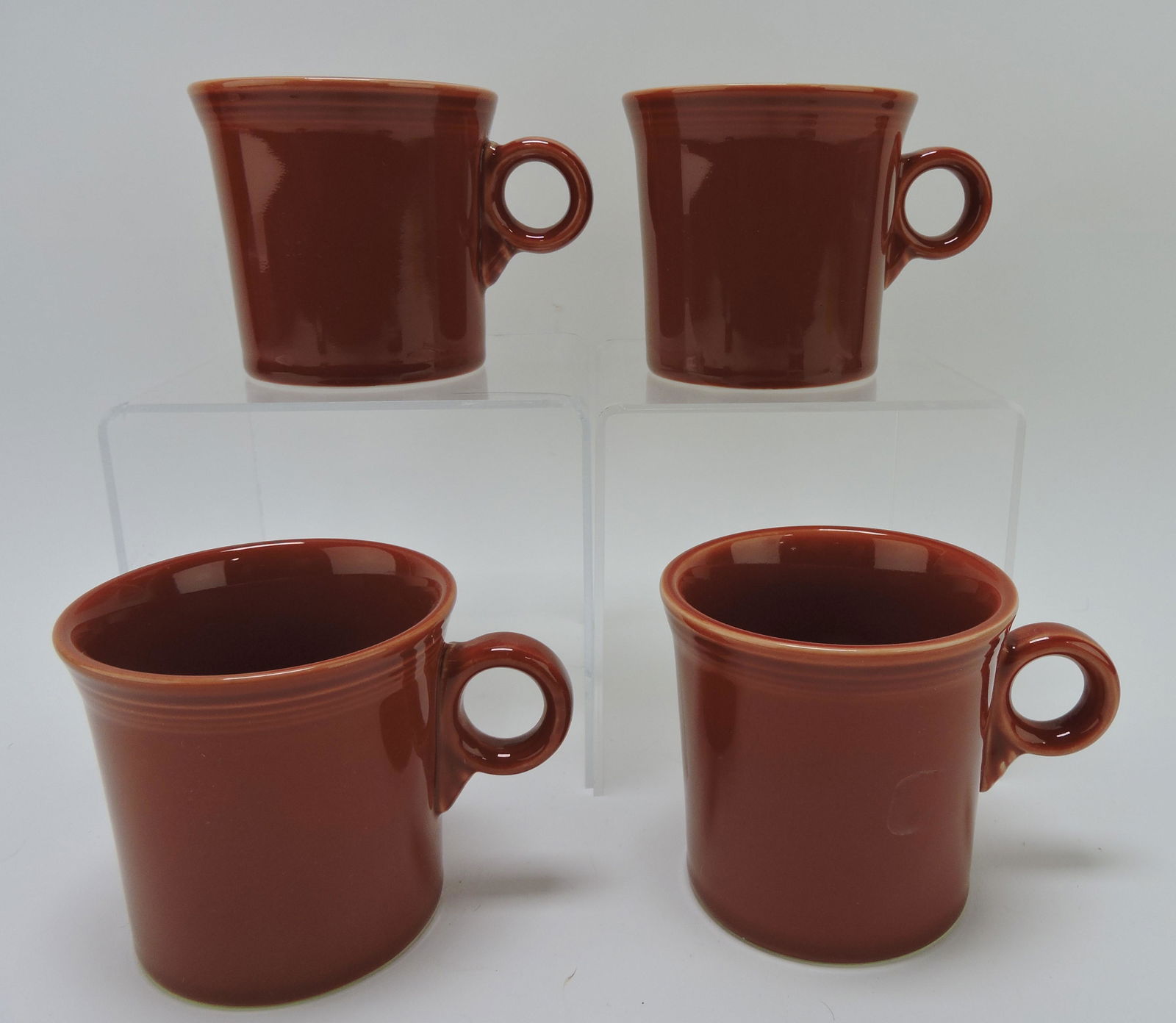 Fiesta Post 86 set of 4 ring handled: mugs, paprika