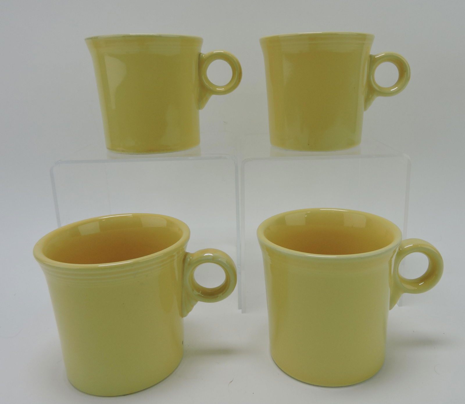 Fiesta Post 86 set of 4 ring handled: mugs, yellow