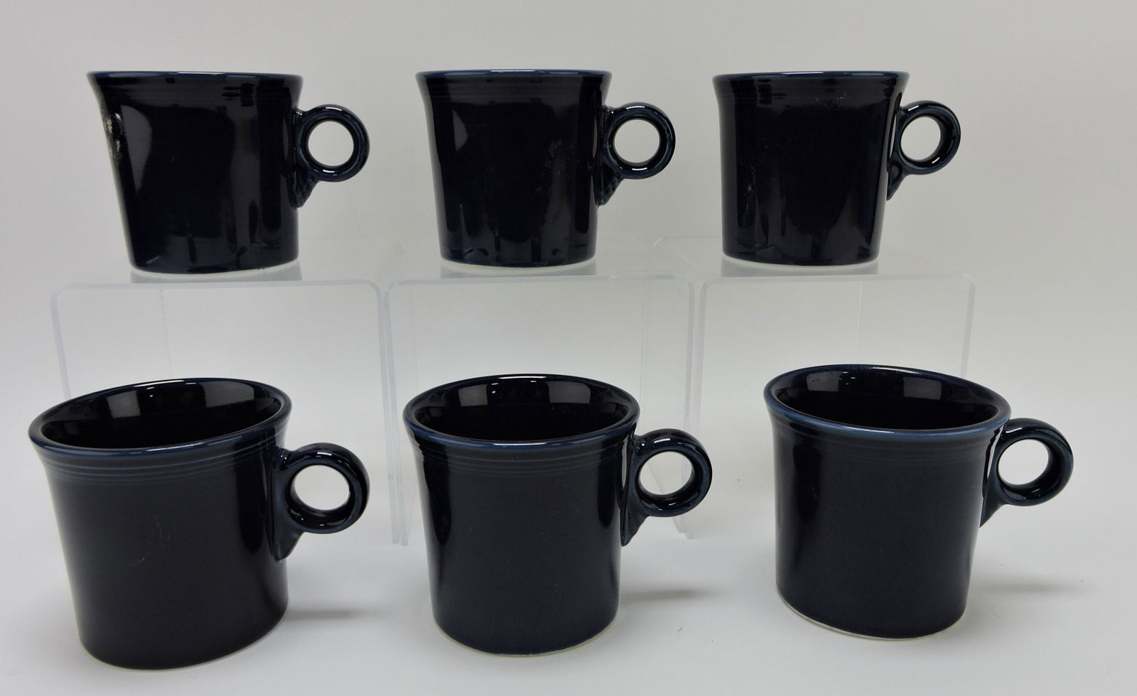 Fiesta Post 86 set of 6 ring handled: mugs, cobalt