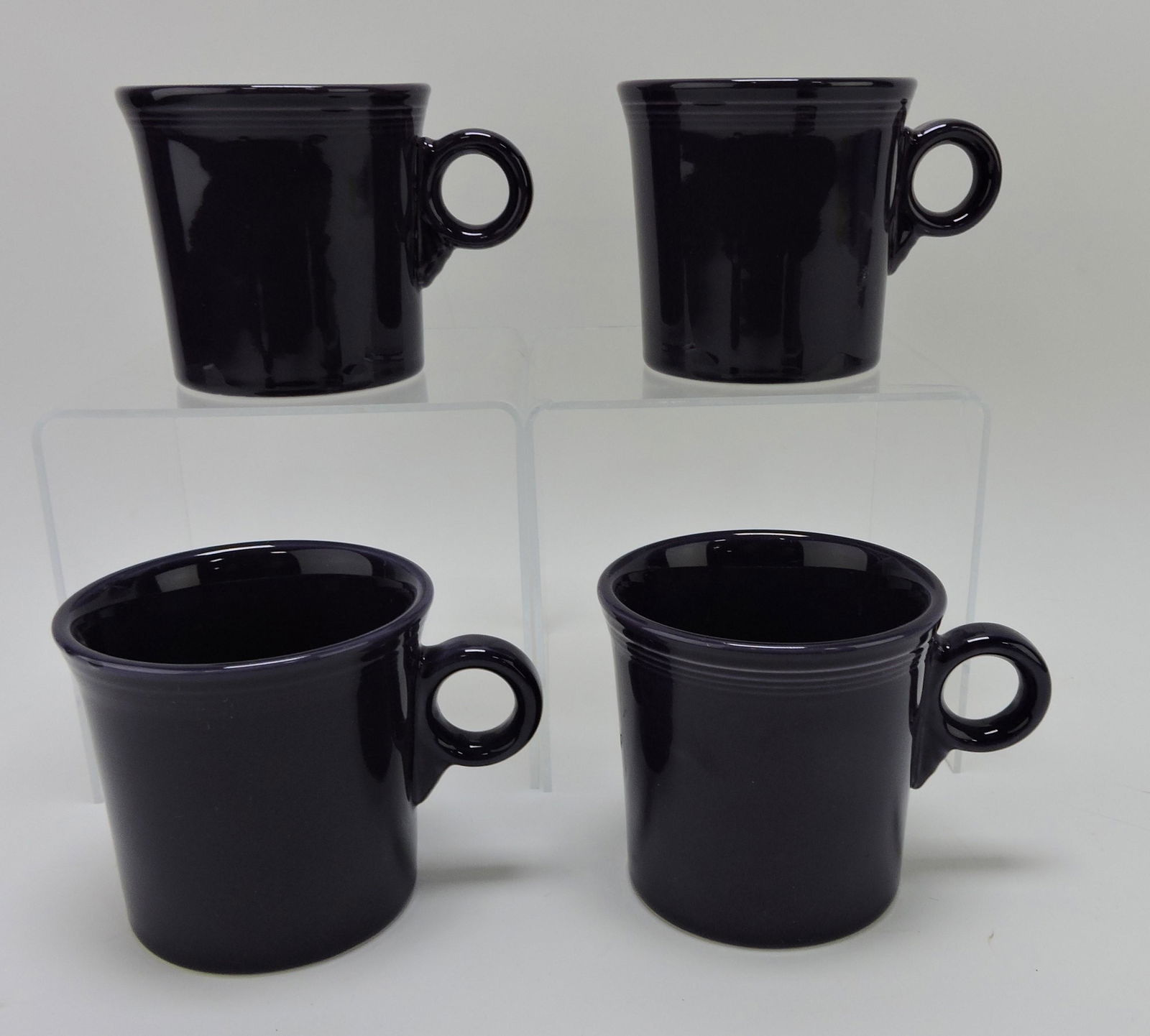 Fiesta Post 86 set of 4 ring handled: mugs, plum