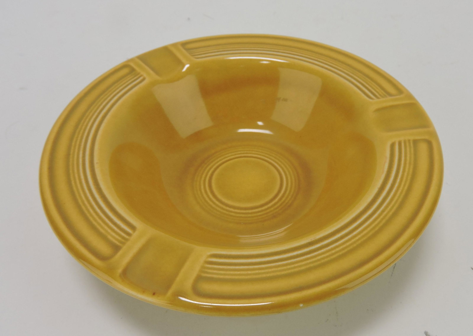 Fiesta Ironstone ashtray, antique gold: .