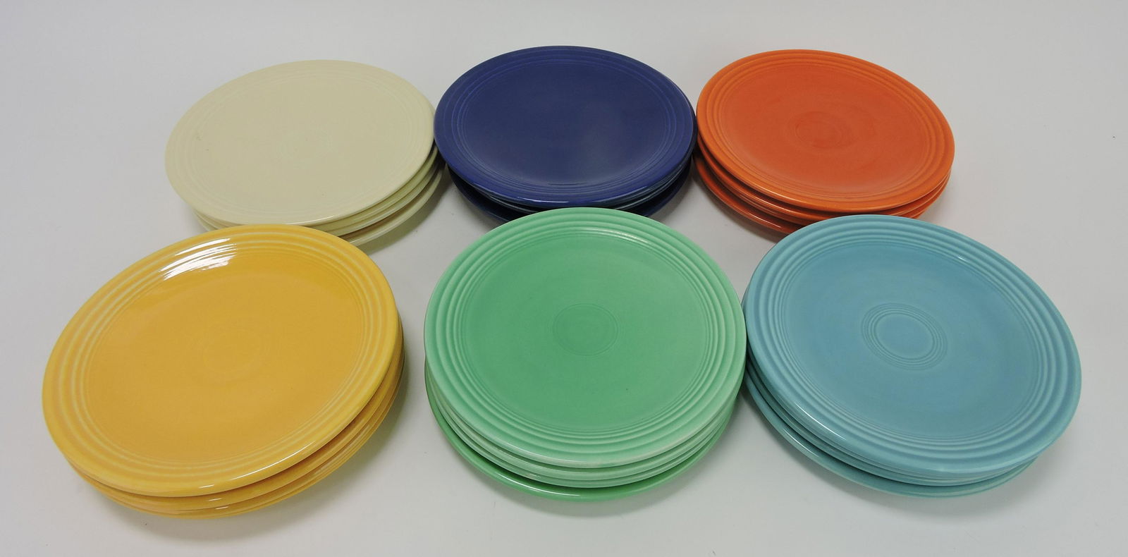 Fiesta 6" plate group, 4 each of original (1 of 1)