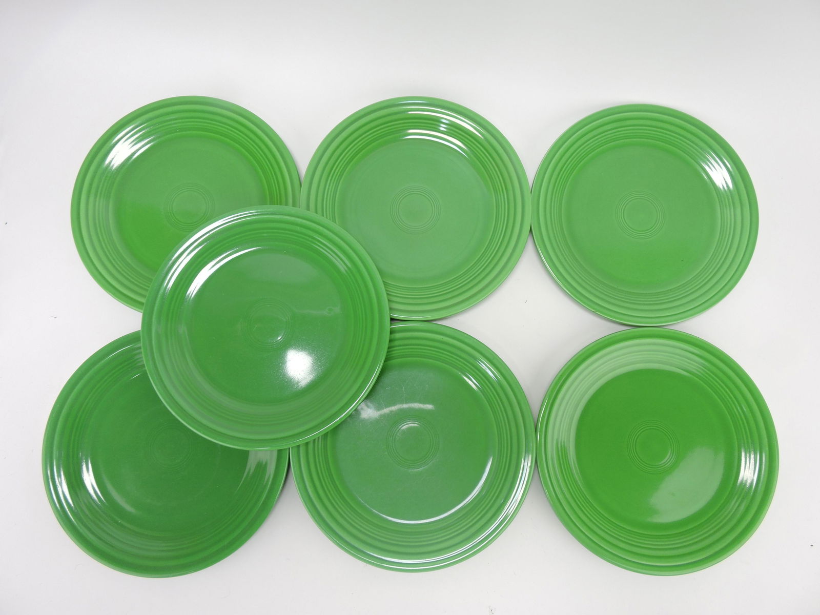 Fiesta 9" plate group, 7 medium: green