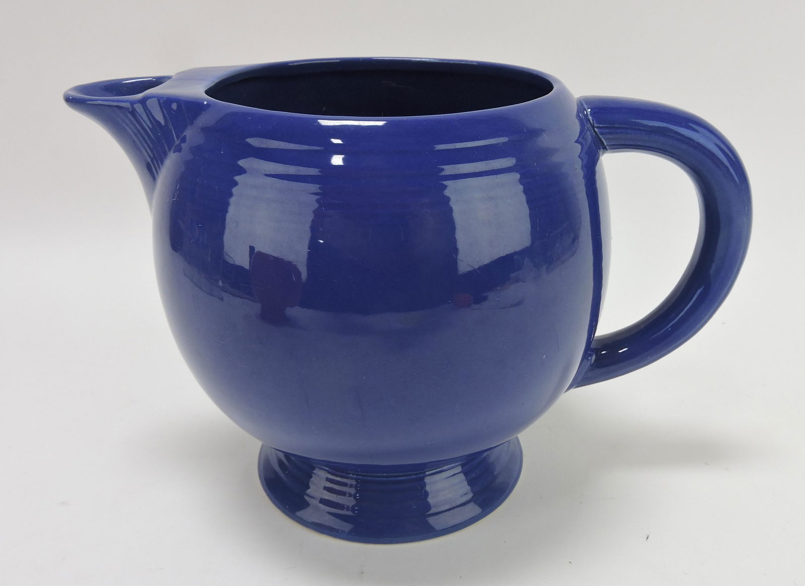 Fiesta ice lip pitcher, cobalt, nick (1 of 1)