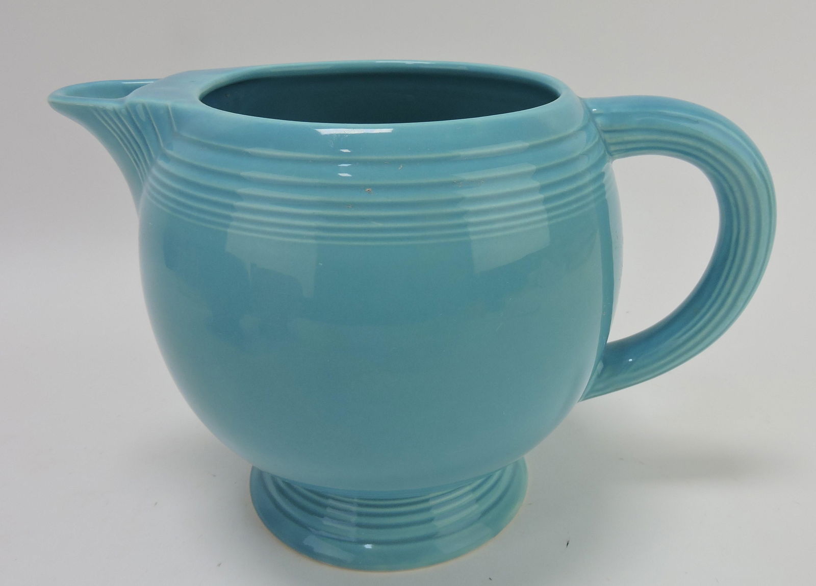 Fiesta ice lip pitcher, turquoise (1 of 1)