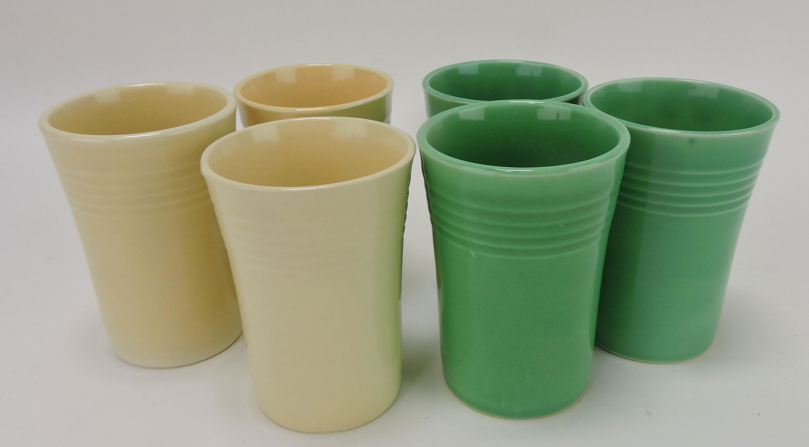 Fiesta juice tumbler group, 3 ivory,: 3 green