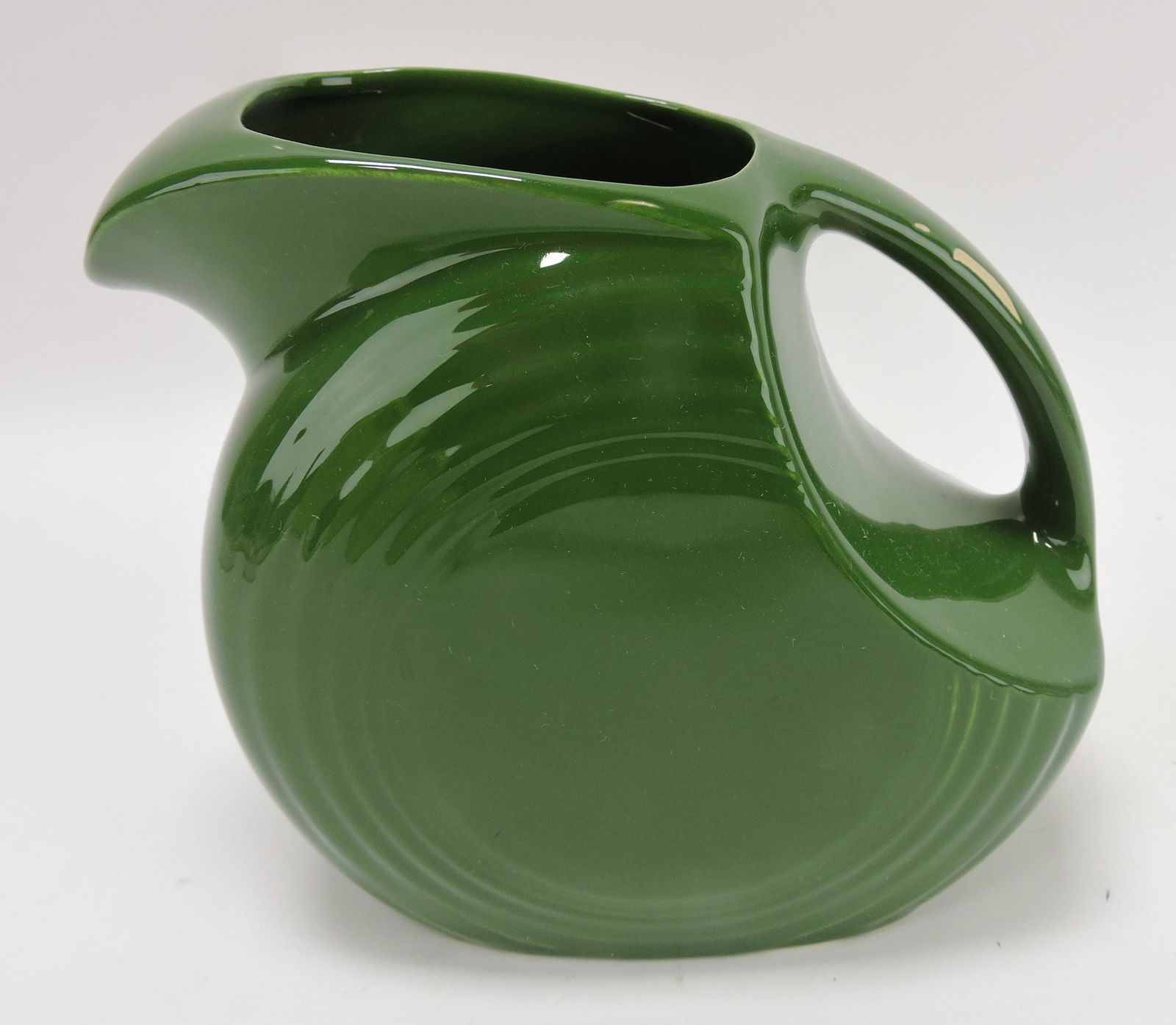 Fiesta disc water pitcher, dark green, (1 of 1)