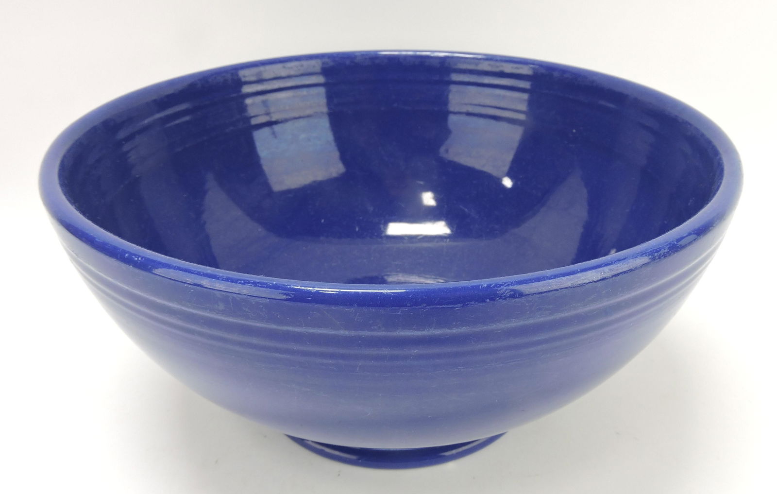 Fiesta footed salad, cobalt, utensil: wear