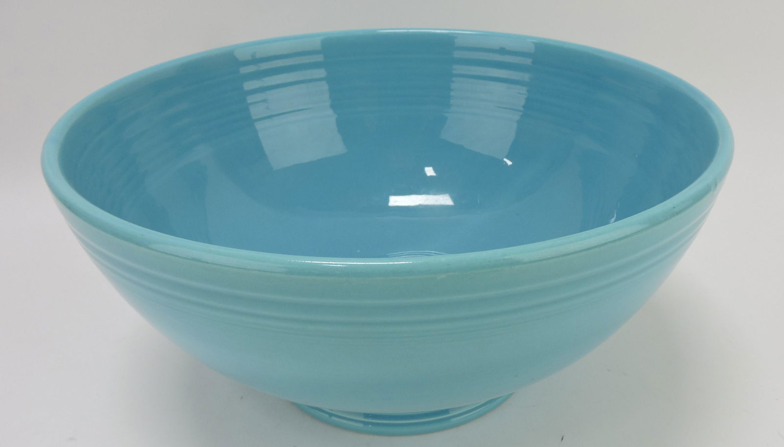 Fiesta footed salad, turquoise, utensil: wear