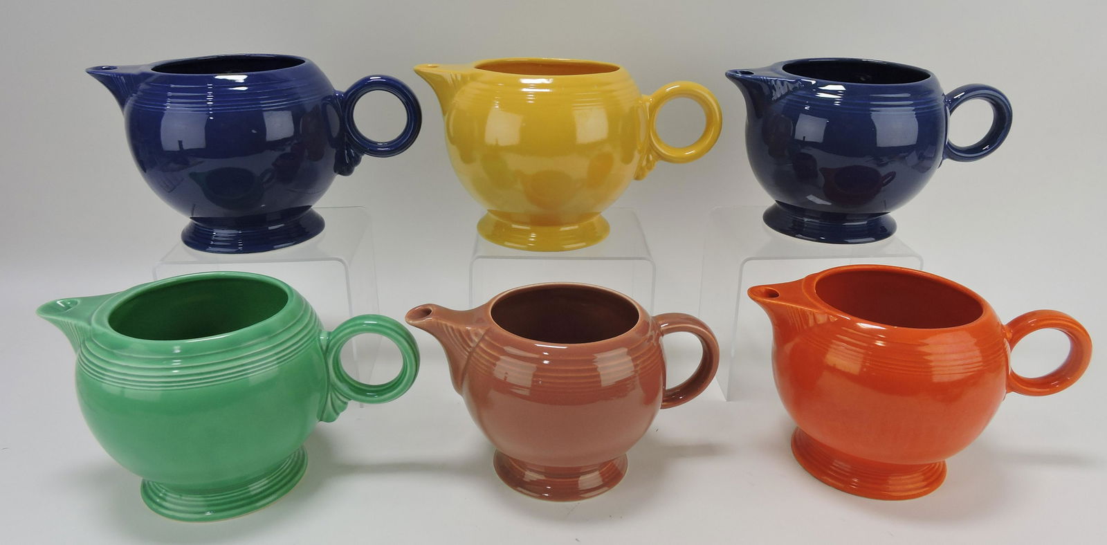 Fiesta lot of 6 teapot bases, various (1 of 1)