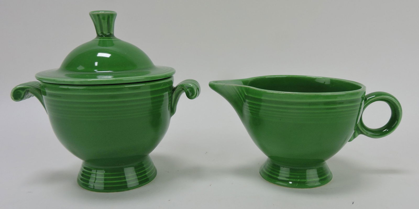 Fiesta cream & sugar, medium green: .