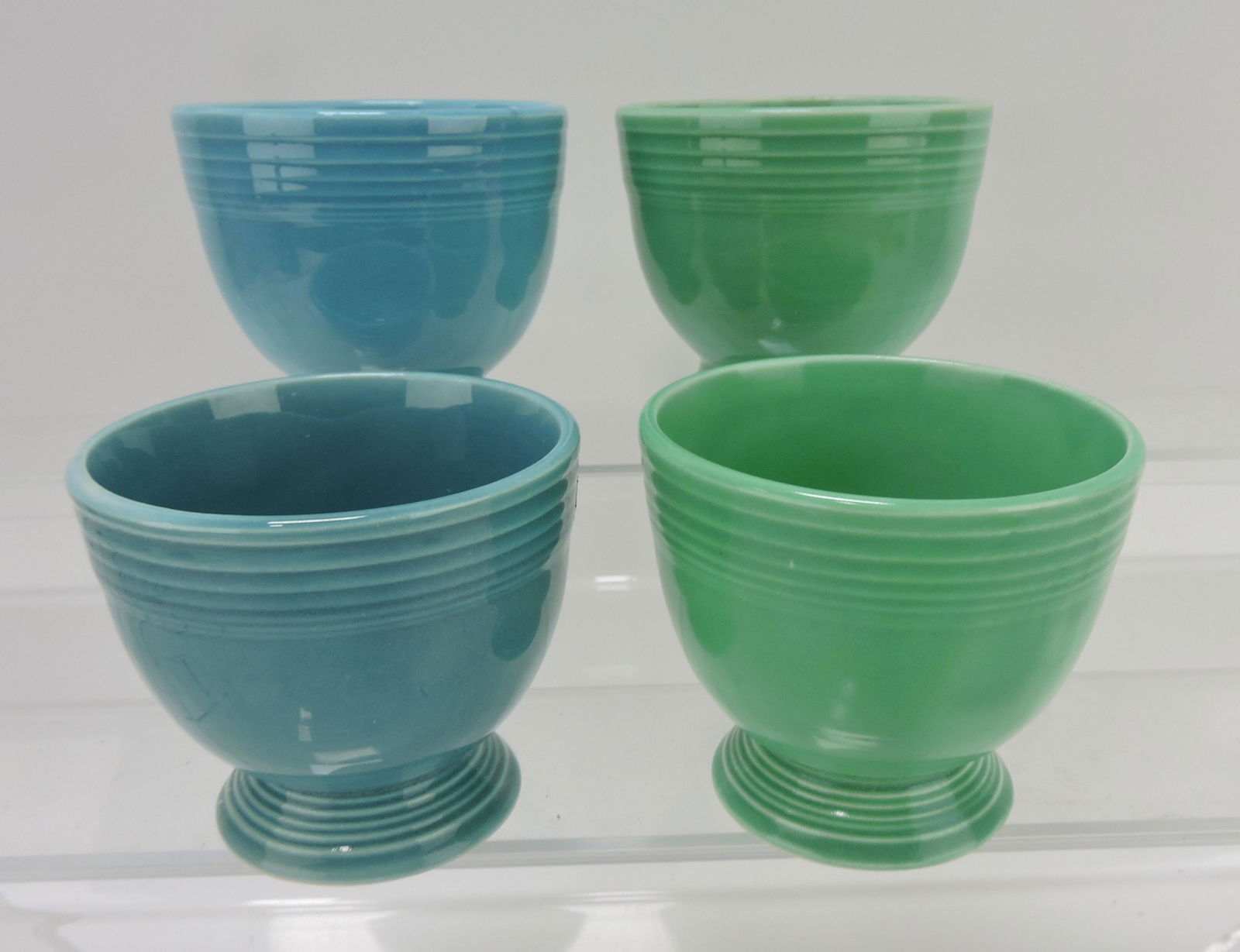 Fiesta egg cup group, 2 green, (1 of 1)