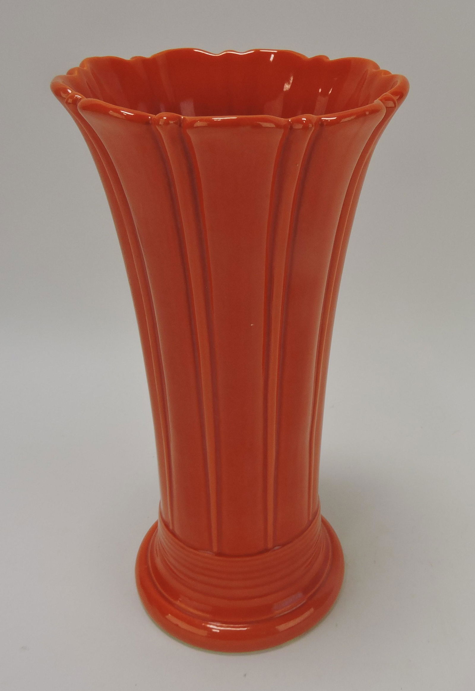 Fiesta flower vase, 10", red, minor (1 of 2)
