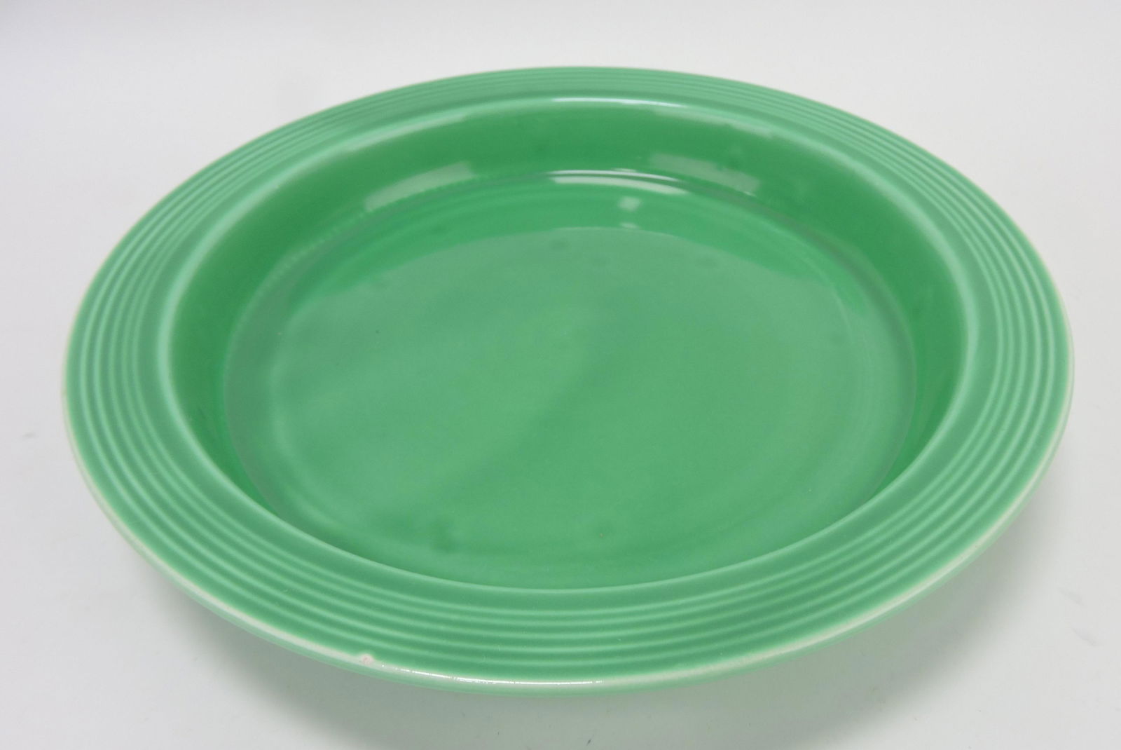 Fiesta relish tray base, green, rim nick (1 of 1)