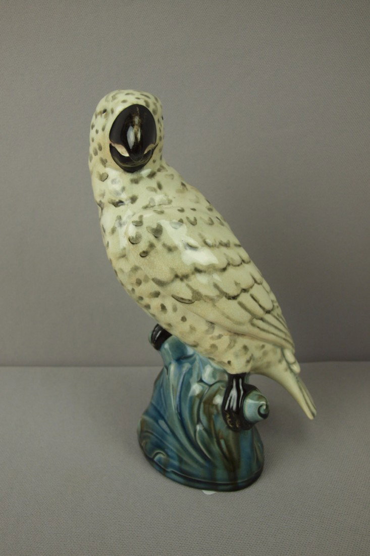 MINTON majolica figure of a cockatoo, 8" : MINTON majolica figure of a cockatoo, 8"