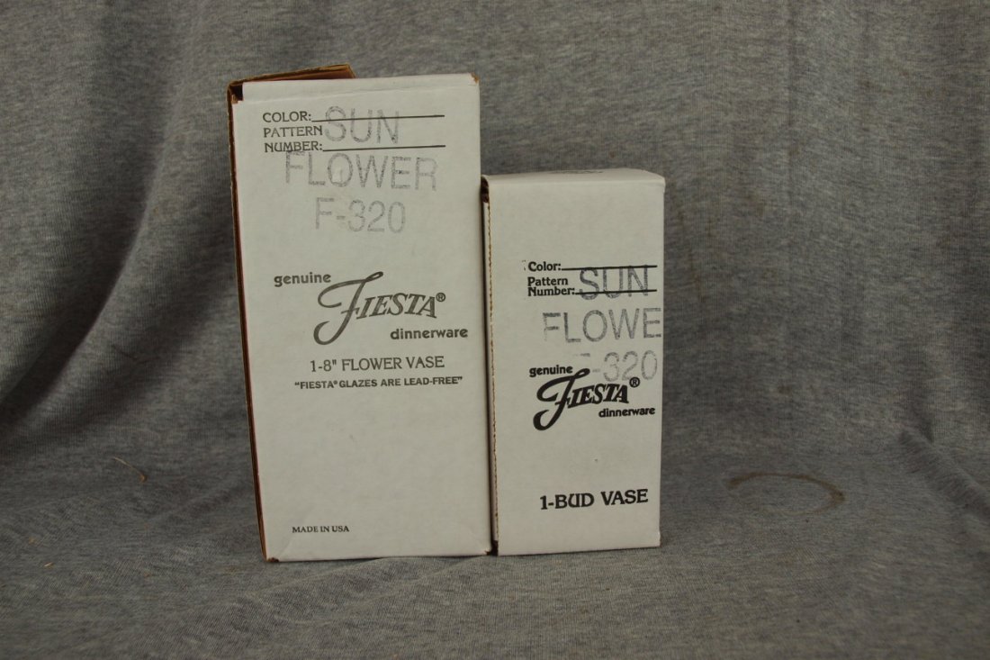 Fiesta Post 86 Sunflower vase group - 8" flower & : Fiesta Post 86 Sunflower vase group - 8" flower & bud