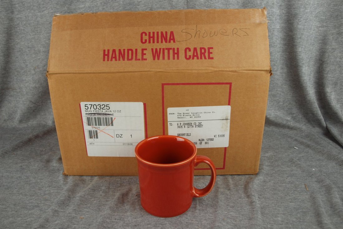 Fiesta Post 86 Paprika case of 12 mugs: Fiesta Post 86 Paprika case of 12 mugs
