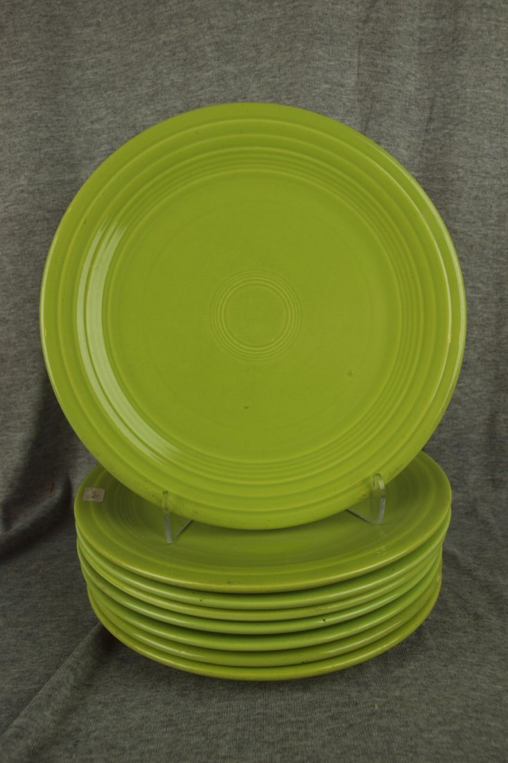 Fiesta lot of 8-9" chartreuse plates : Fiesta lot of 8-9" chartreuse plates