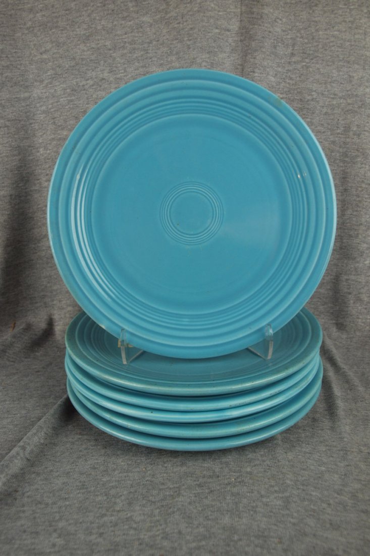 Fiesta lot of 6-9" turquoise plates : Fiesta lot of 6-9" turquoise plates