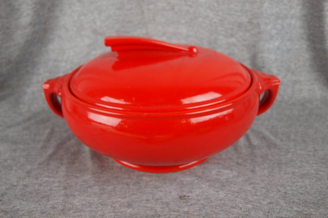 Hall China red casserole: Hall China red casserole
