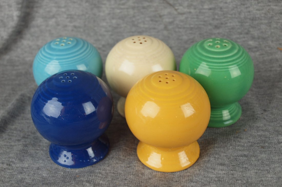 Fiesta shaker group - singles turquoise, ivory, li: Fiesta shaker group - singles turquoise, ivory, light green, cobalt and yellow