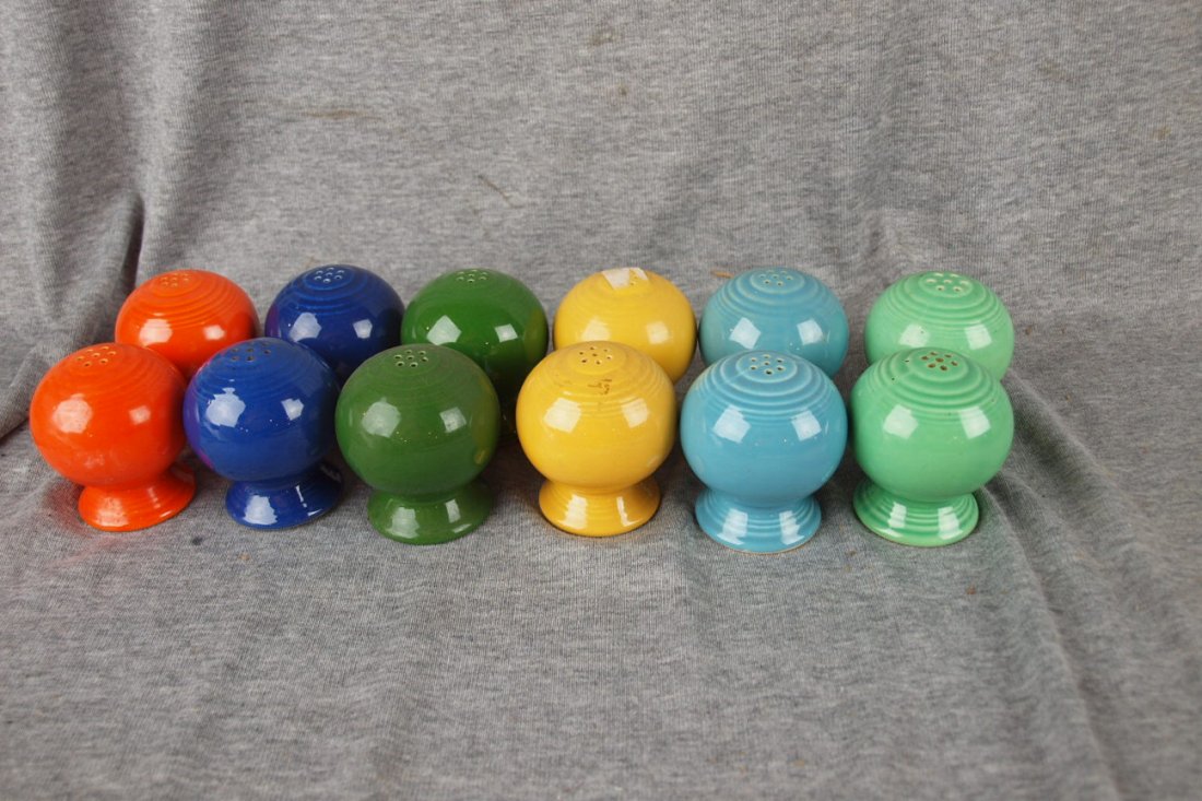 Fiesta shaker group - 6 pair - red, cobalt, forest: Fiesta shaker group - 6 pair - red, cobalt, forest green, yellow, turquoise & light green