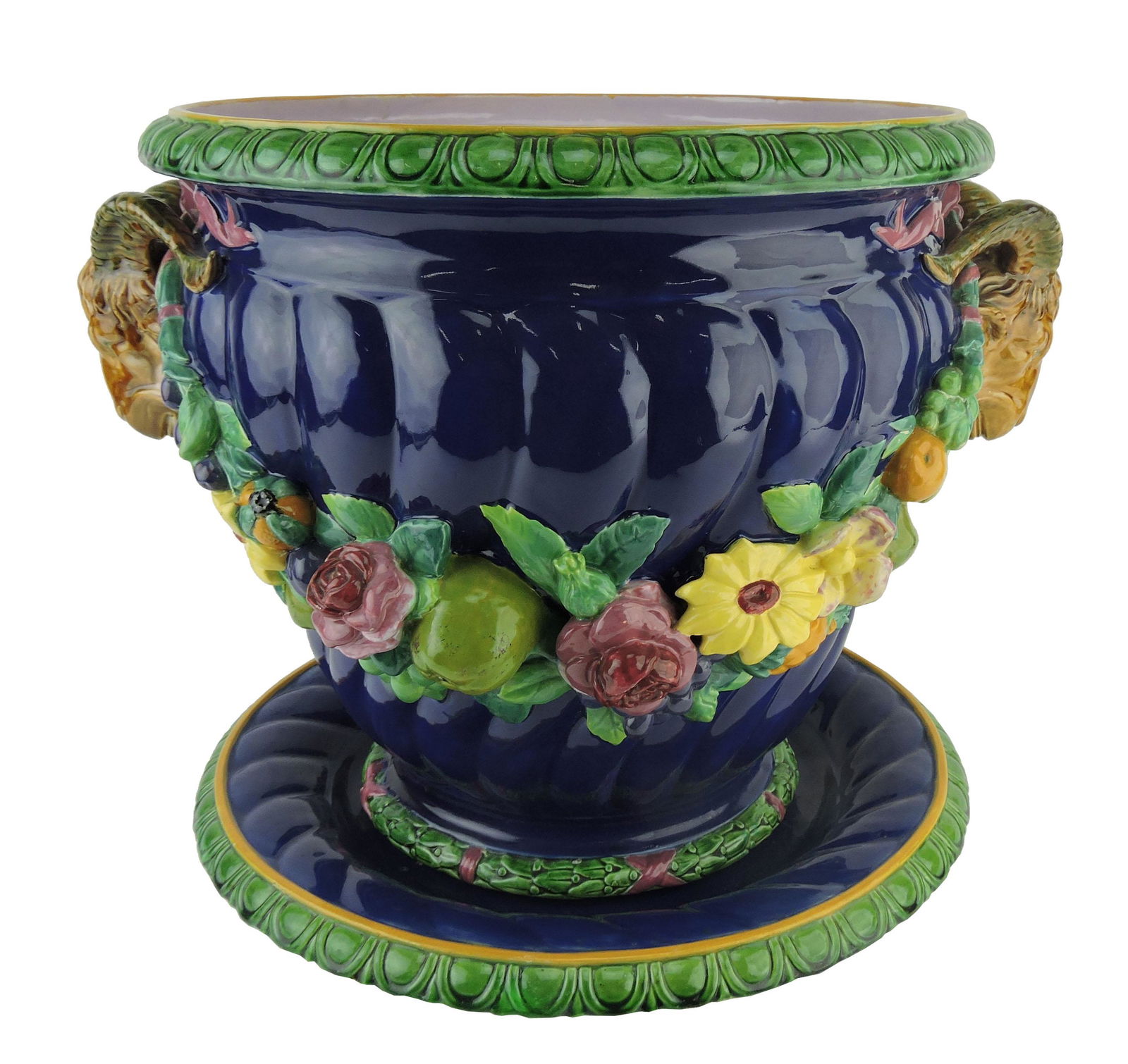 Minton Majolica ‘Garden Pot Ram's Head (1 of 5)