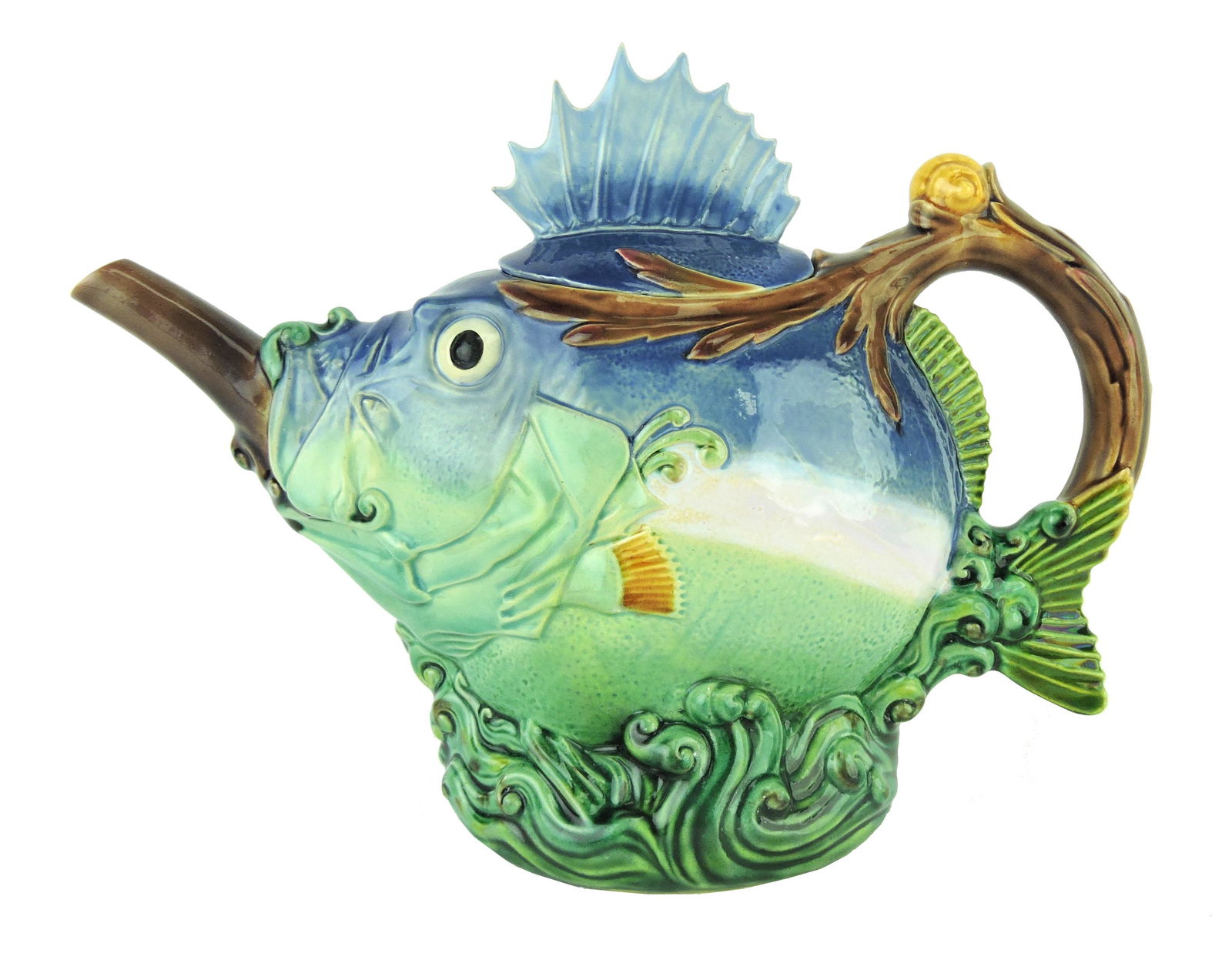 A Minton Majolica "Blowfish"™ Teapot (1 of 2)