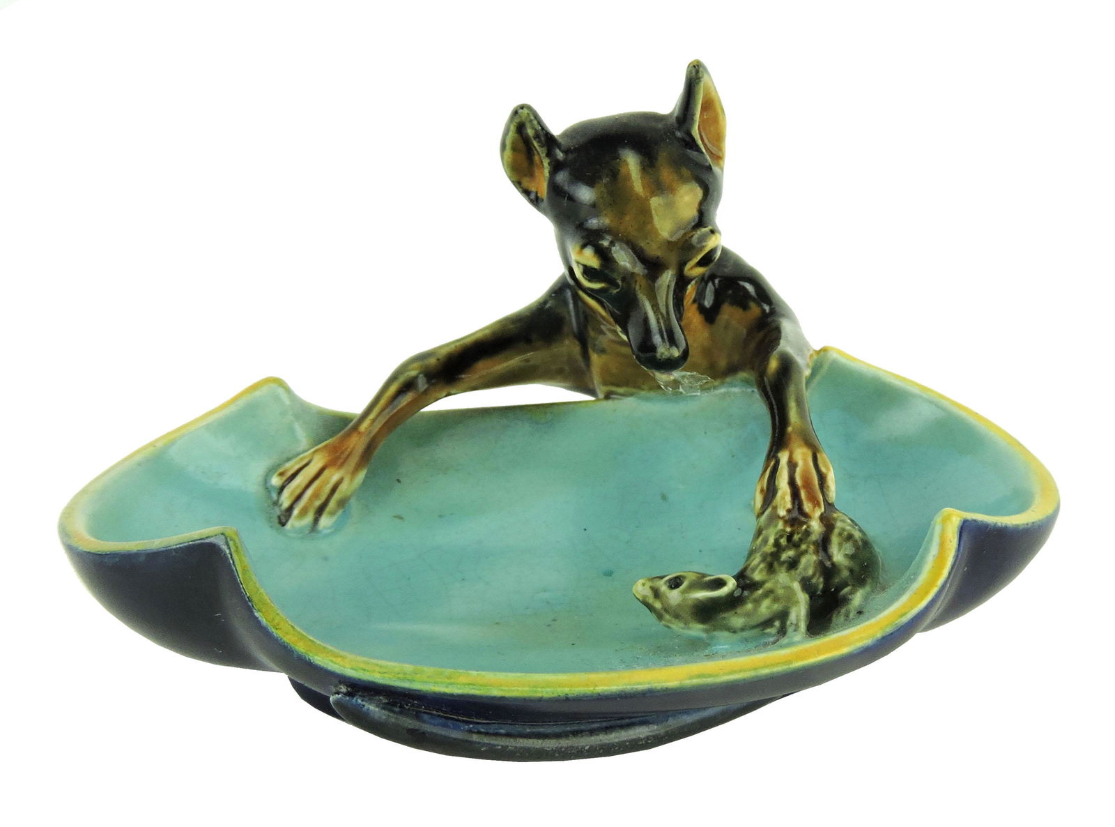 Rare George Jones Majolica Ashtray (1 of 4)
