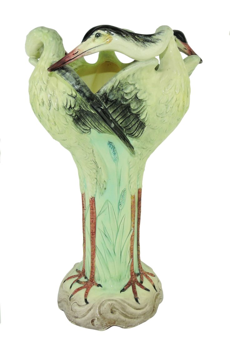 Delphin Massier Majolica ‘Egrets’ (1 of 4)