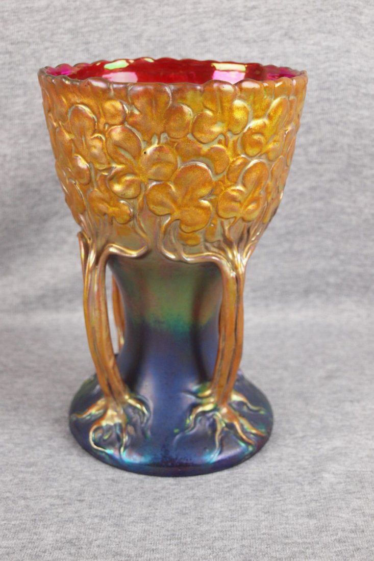 Zsolnay art pottery irredescent vase, #8999, 8 1/2": Zsolnay art pottery irredescent vase, #8999, 8 1/2"