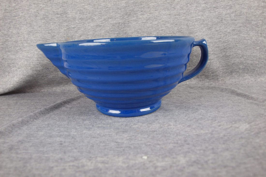 Bauer Pottery Ringware cobalt 2 quart batter bowl: Bauer Pottery Ringware cobalt 2 quart batter bowl