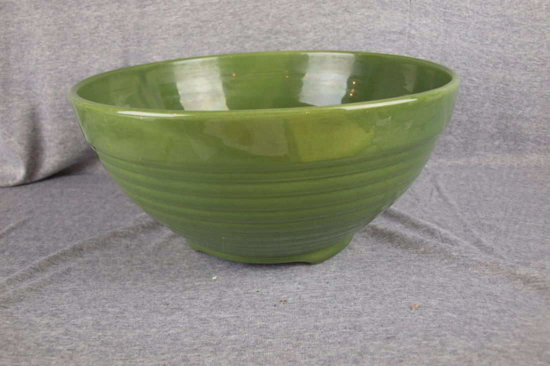 Bauer Pottery large green punch bowl: Bauer Pottery large green punch bowl
