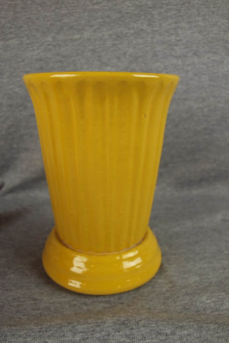 Bauer Pottery yellow vase, 7 1/2": Bauer Pottery yellow vase, 7 1/2"