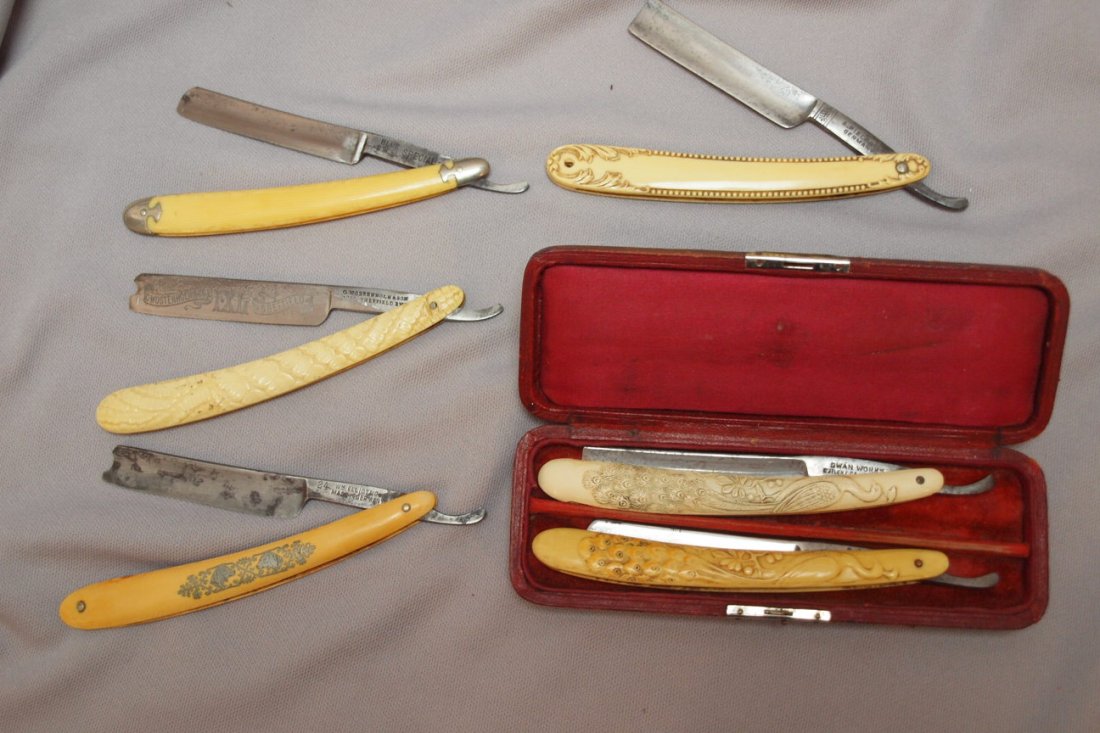 Lot of 6 straight razors: Lot of 6 straight razors