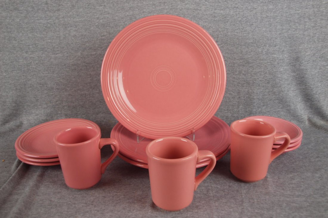 Fiesta Post 86 Rose 3-4 piece place settings, 12 p: Fiesta Post 86 Rose 3-4 piece place settings, 12 pieces