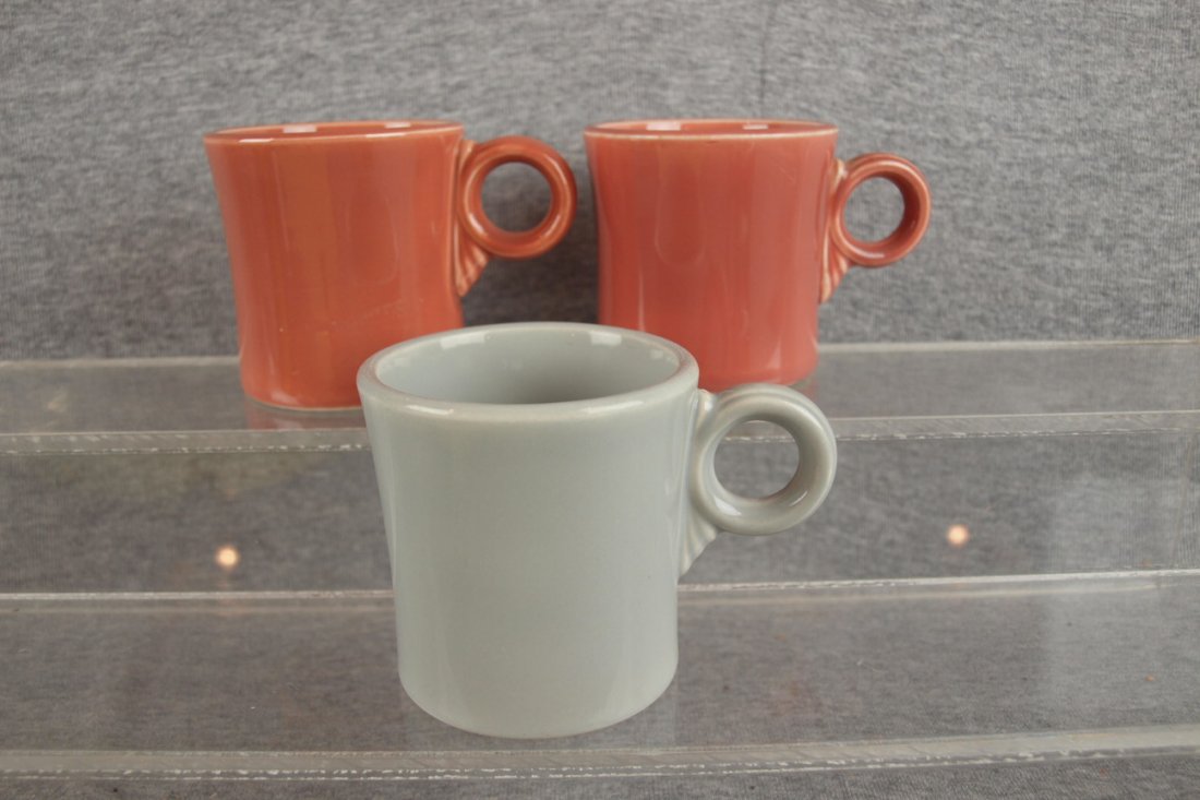 Fiesta mug group - 2 rose & gray: Fiesta mug group - 2 rose & gray