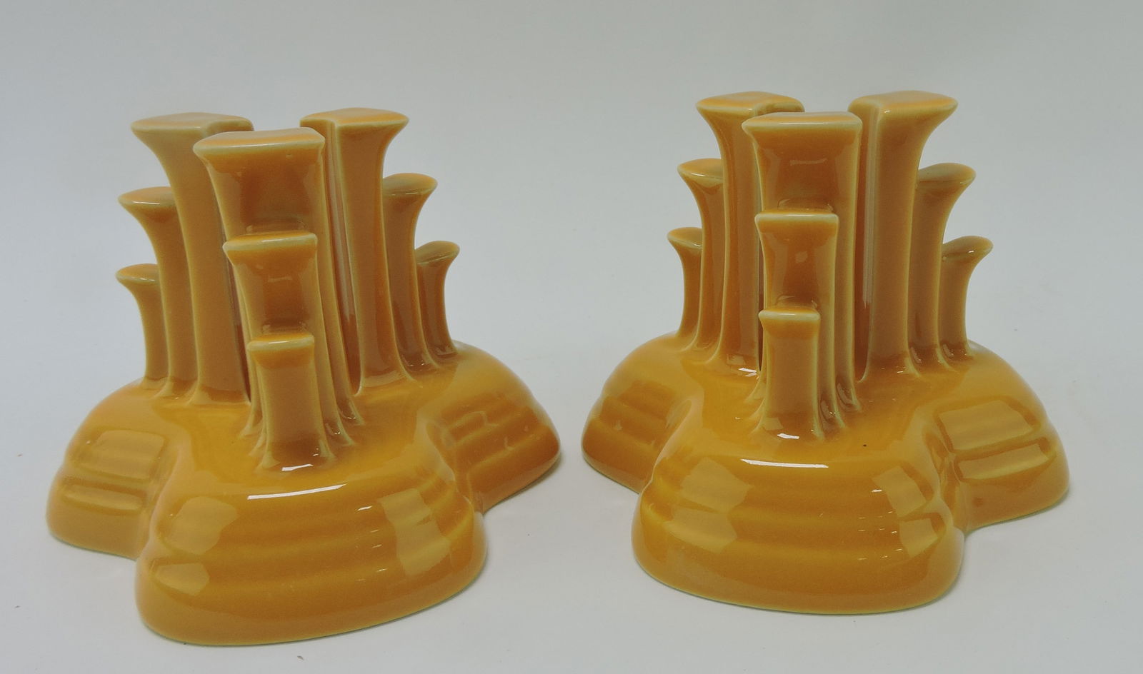 Fiesta Post 86 pyramid candle holders, (1 of 1)