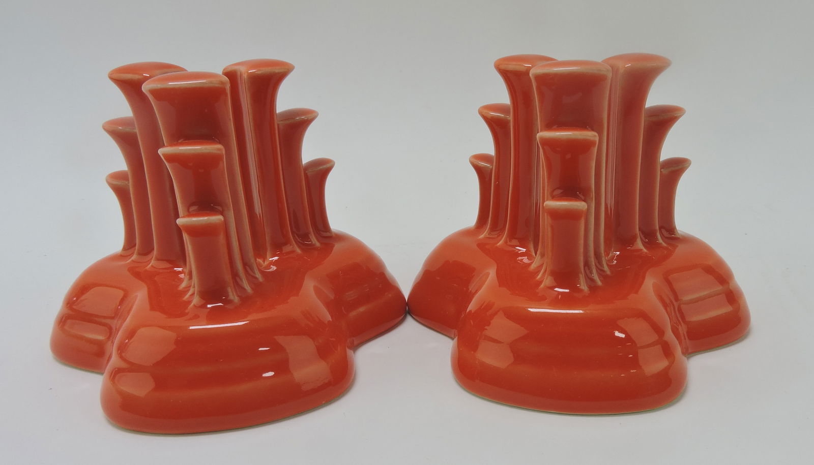 Fiesta Post 86 pyramid candle holders, (1 of 1)