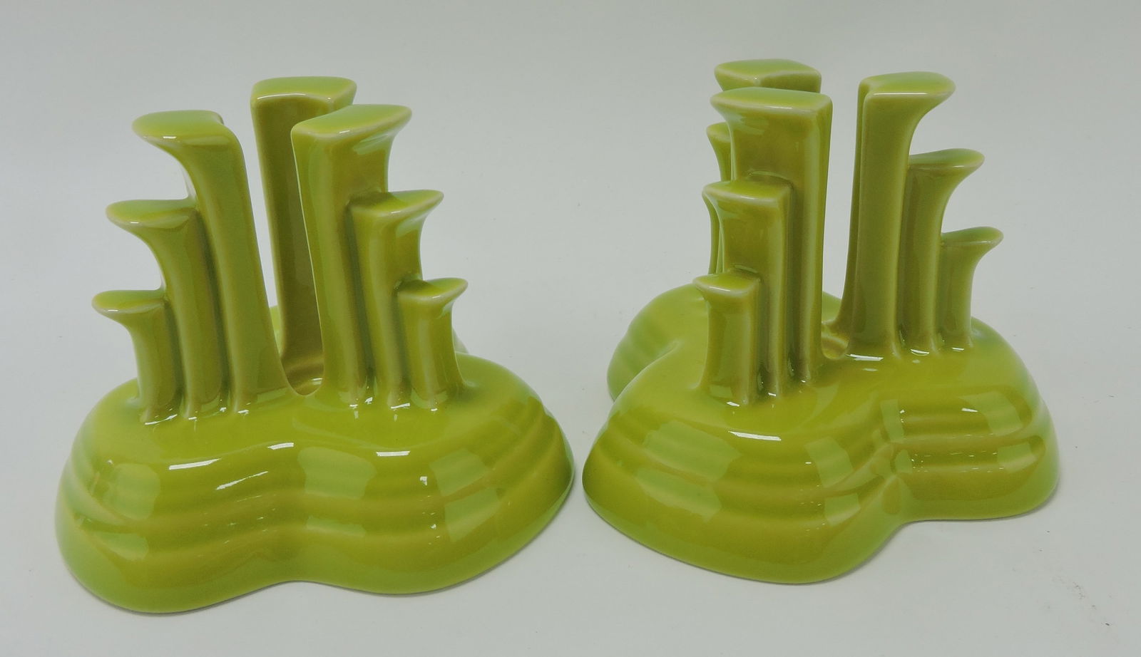 Fiesta Post 86 pyramid candle holders, (1 of 1)