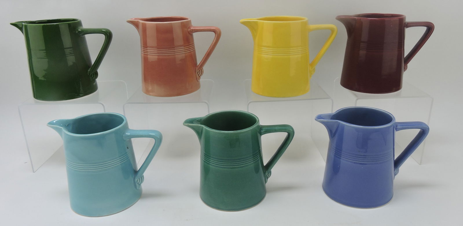 Harlequin 22oz jug group, 7 different (1 of 1)