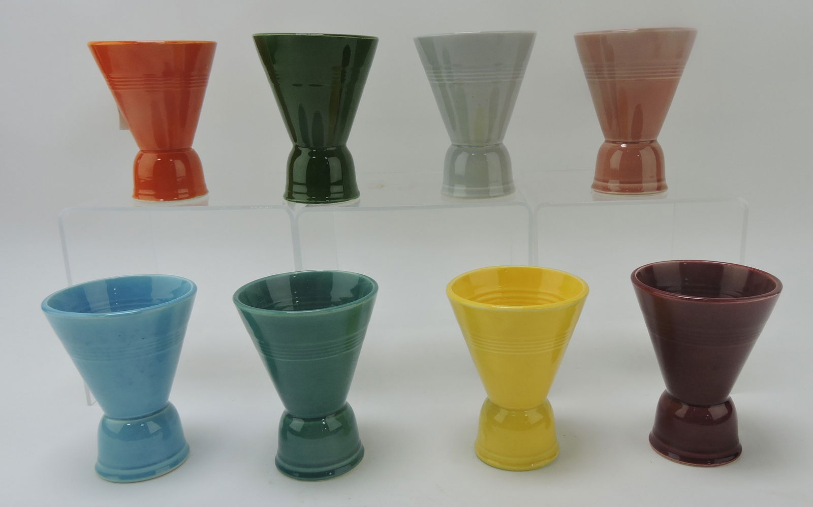 Harlequin double egg cup group:: 8 different colors