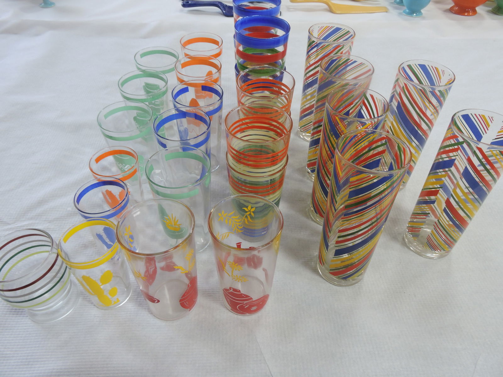 Lot of assorted go along glassware: .