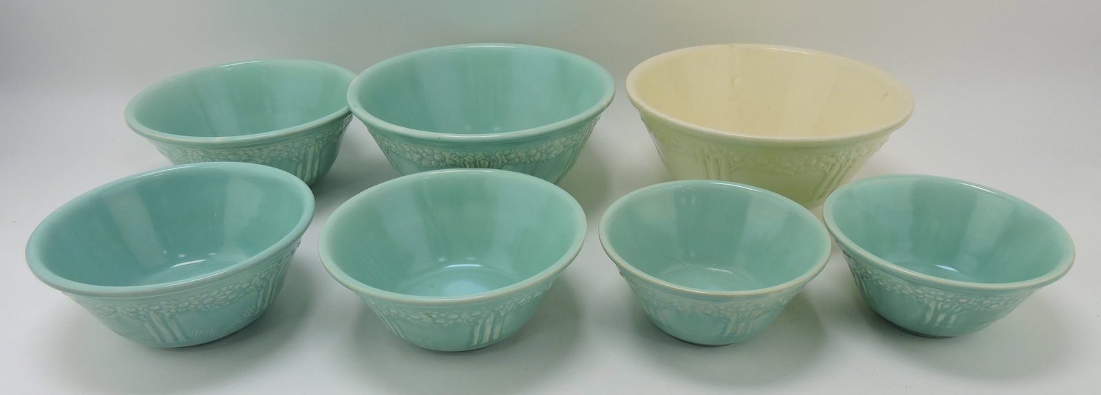 HLC lot of 7 apple tree bowls,: various condition