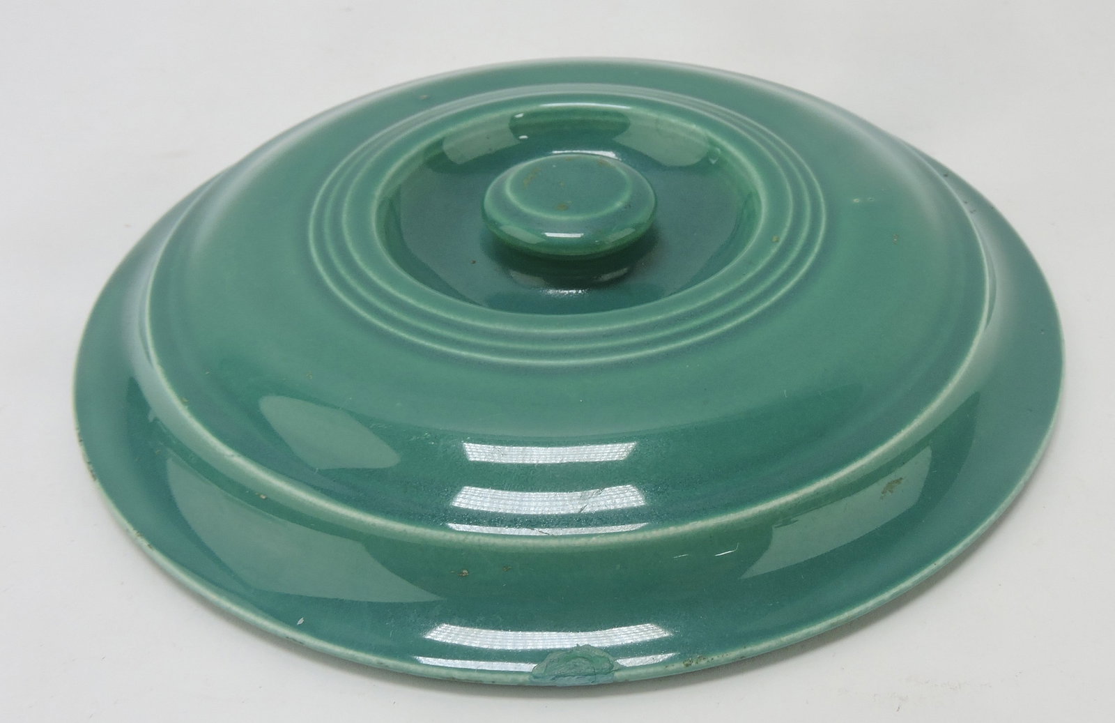Fiesta Kitchen Kraft promotional: casserole lid, spruce green, rim chip