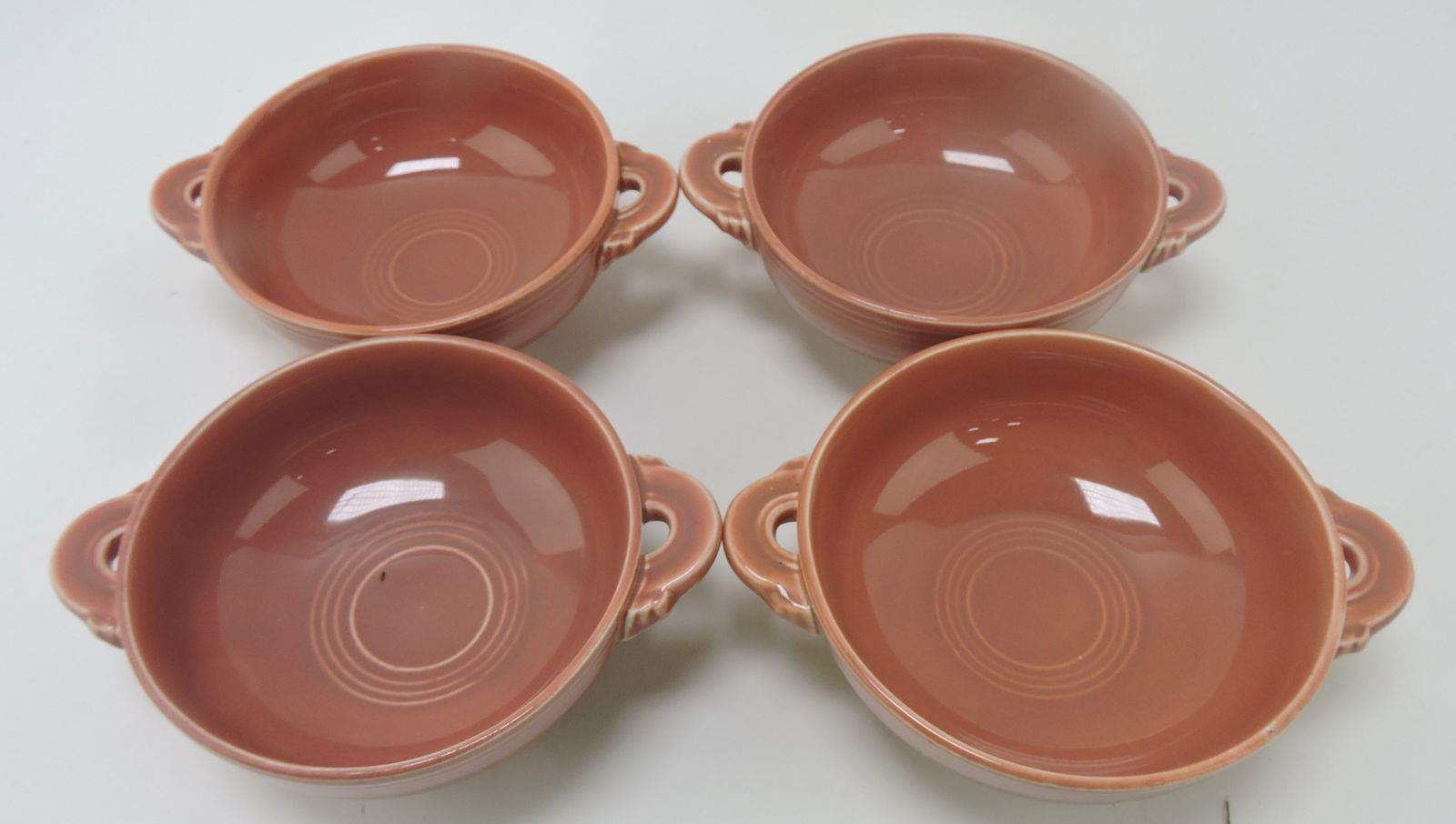 Fiesta cream soup group, 4 rose: .