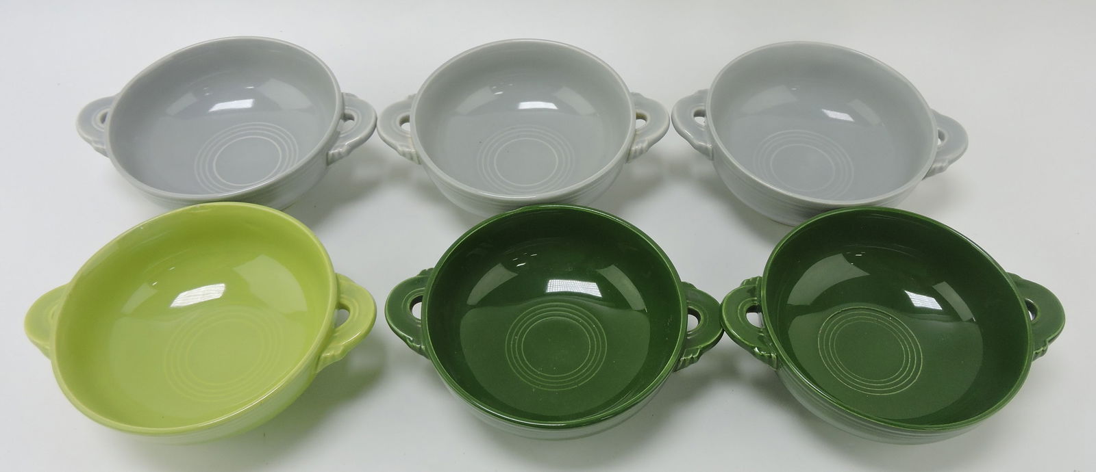 Fiesta cream soup group, 6 - 50's colors: .