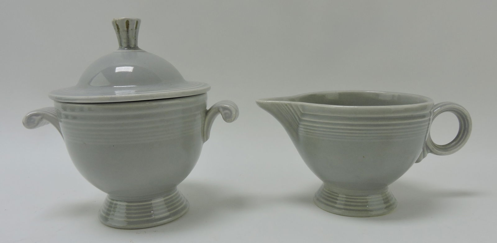 Fiesta cream & sugar, gray: .