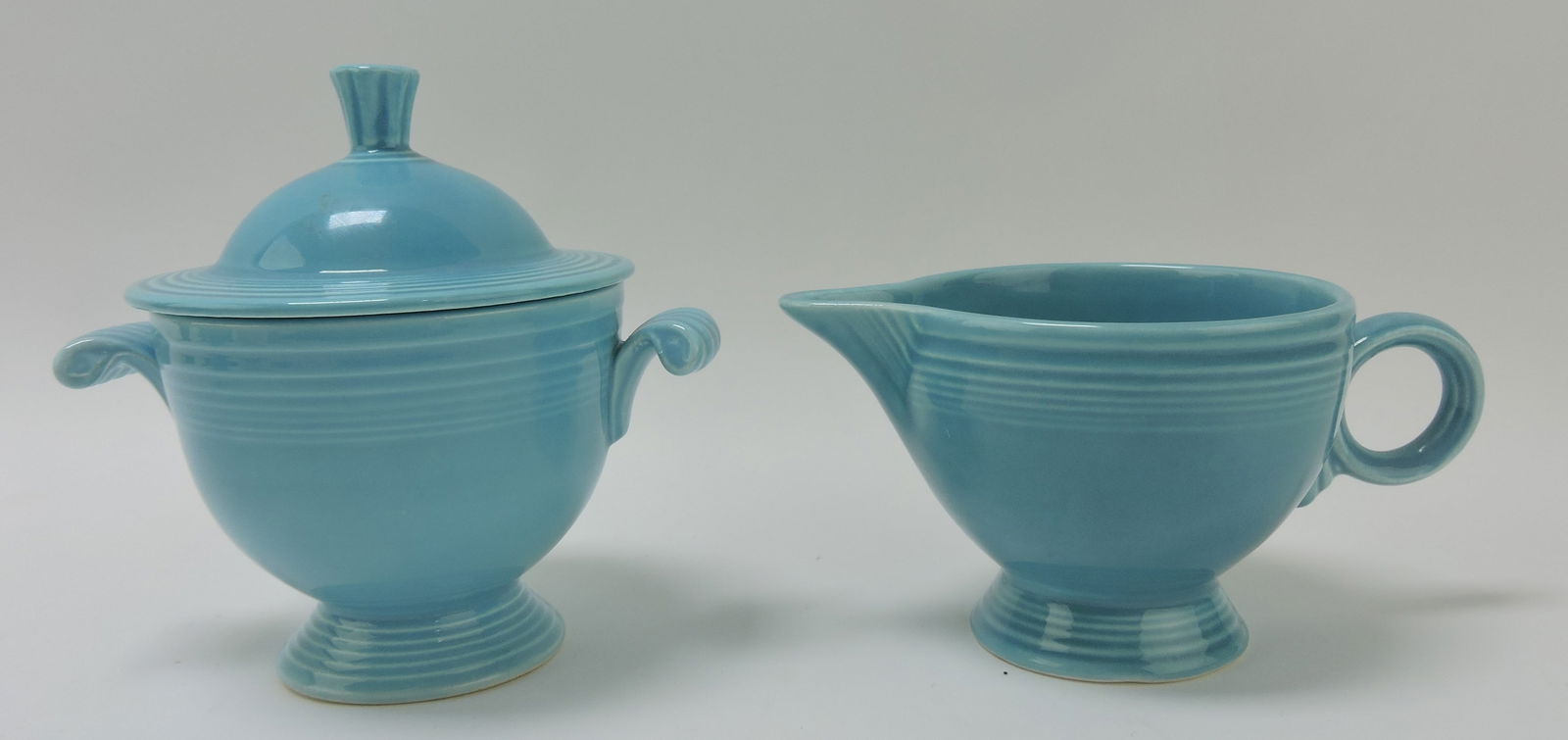 Fiesta cream & sugar, turquoise: .